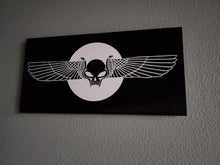 Load image into Gallery viewer, Winged Skull ToV Metal Wall Plaque
