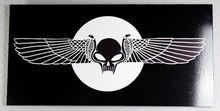 Load image into Gallery viewer, Metal Backed HD Winged Skull Art Print
