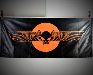 Winged Skull Wall Banner